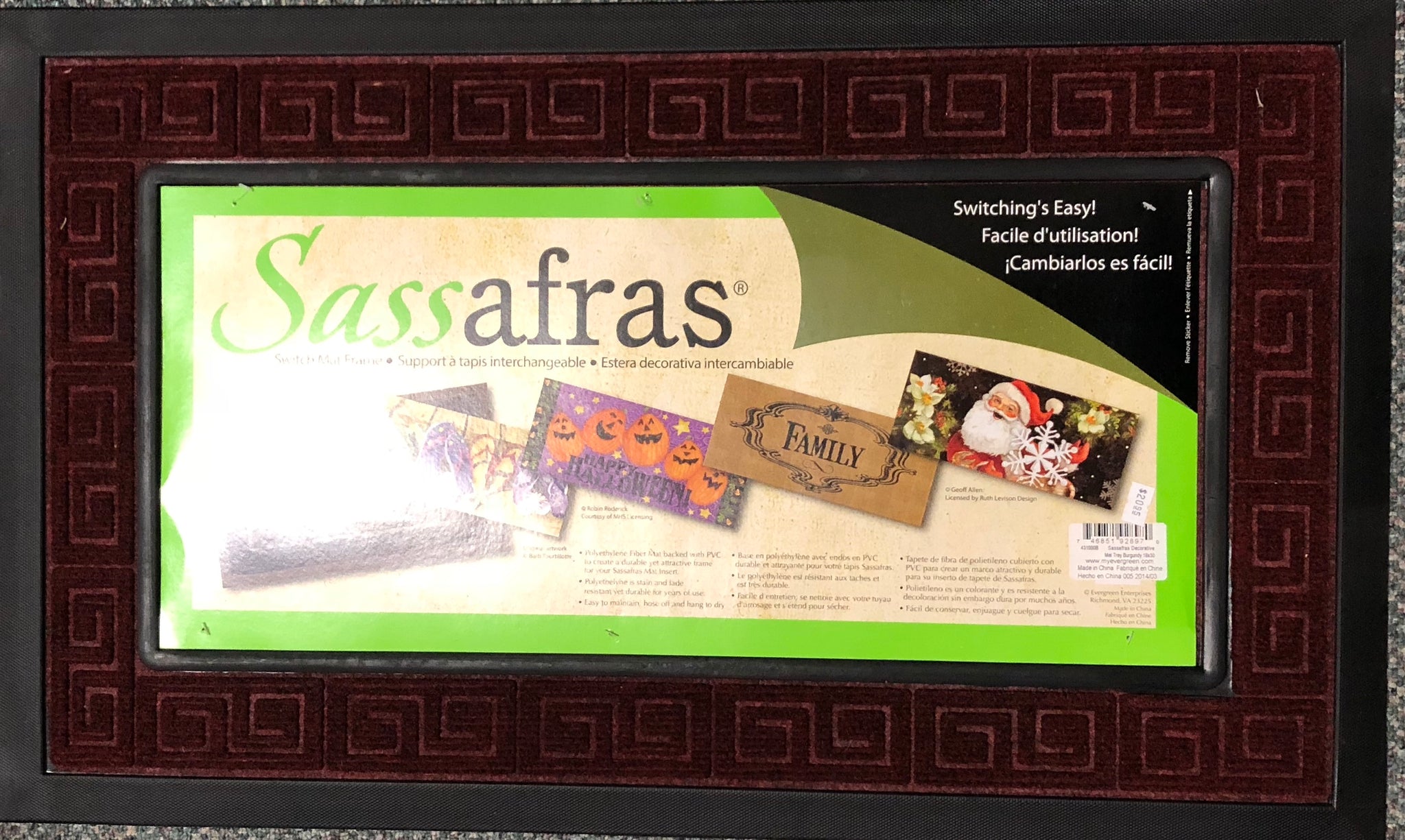Sassafras Switch Mat Frame - Burgundy