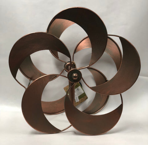 Kinetic Yard Art -Copper Flower