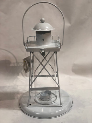 Lighthouse Candle Holder -White