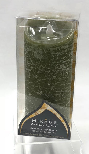 Mirage -Battery Candle -Slate Green