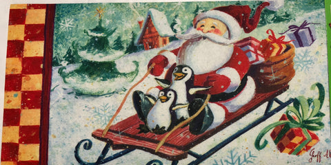Sledding With Santa Mat - Small