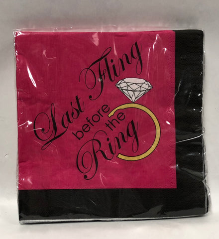 Luncheon Napkin- Last Fling Before The Ring