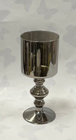 Silver-Grey / Black Candle Holder