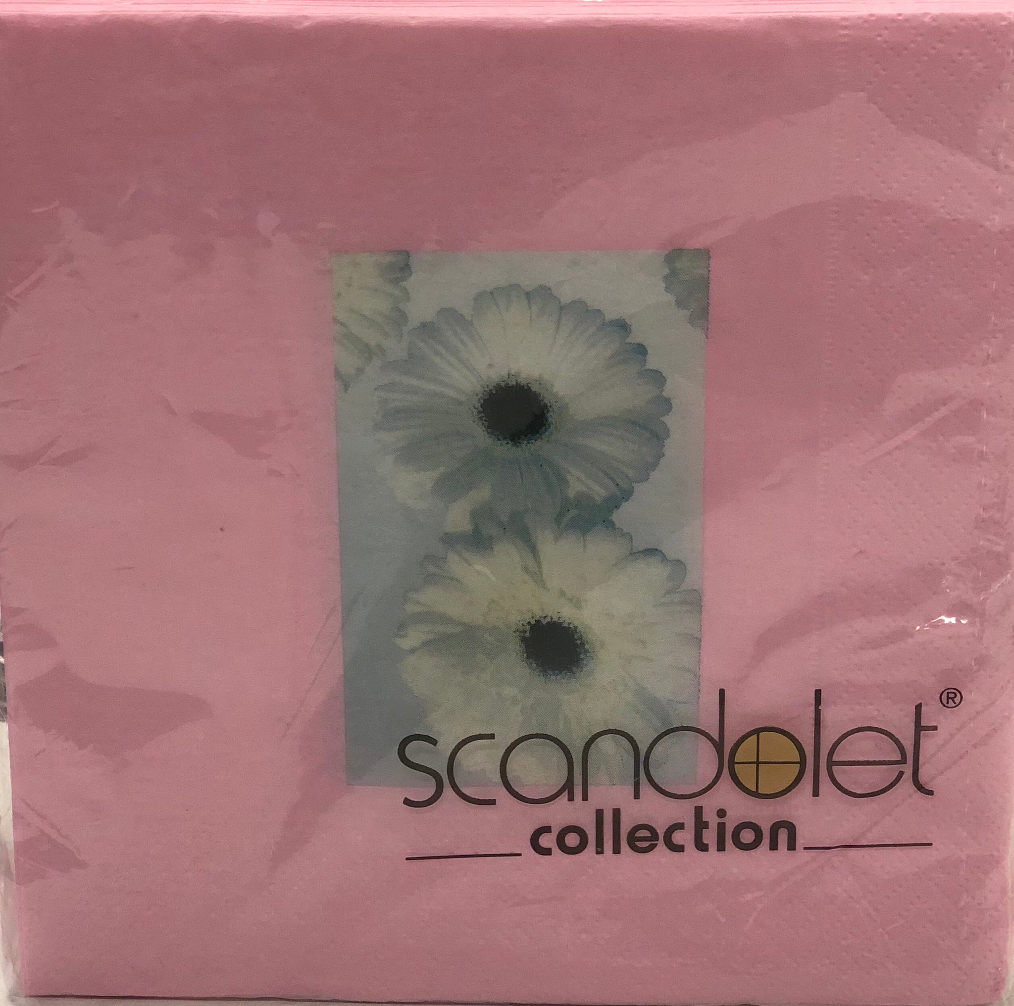 Luncheon Napkin -Gerbera Duo- pastel pink