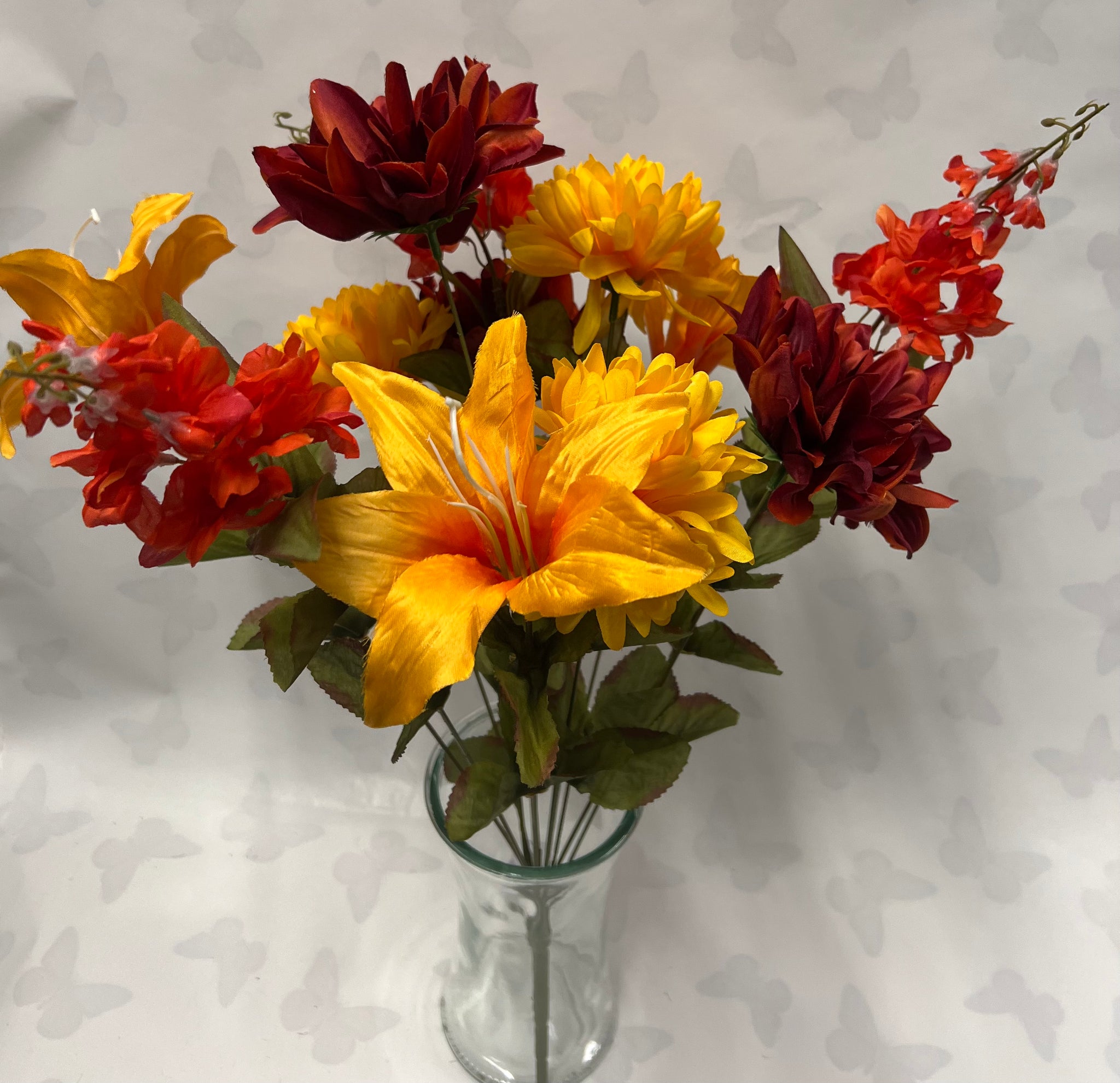 Artificial Fall Mixed Bunch -Orange/Gold