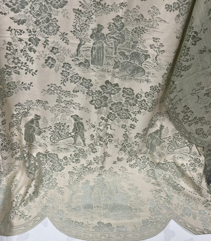 Table Topper -Les Fleurs -Sage/ Cafe