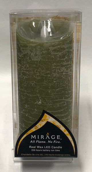 Mirage -Battery Candle -Slate Green