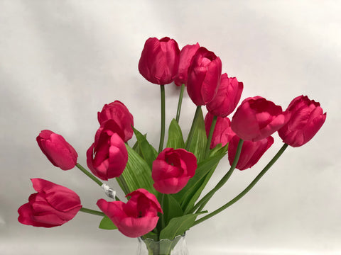 Hot Pink Tulip Bunch -Artificial