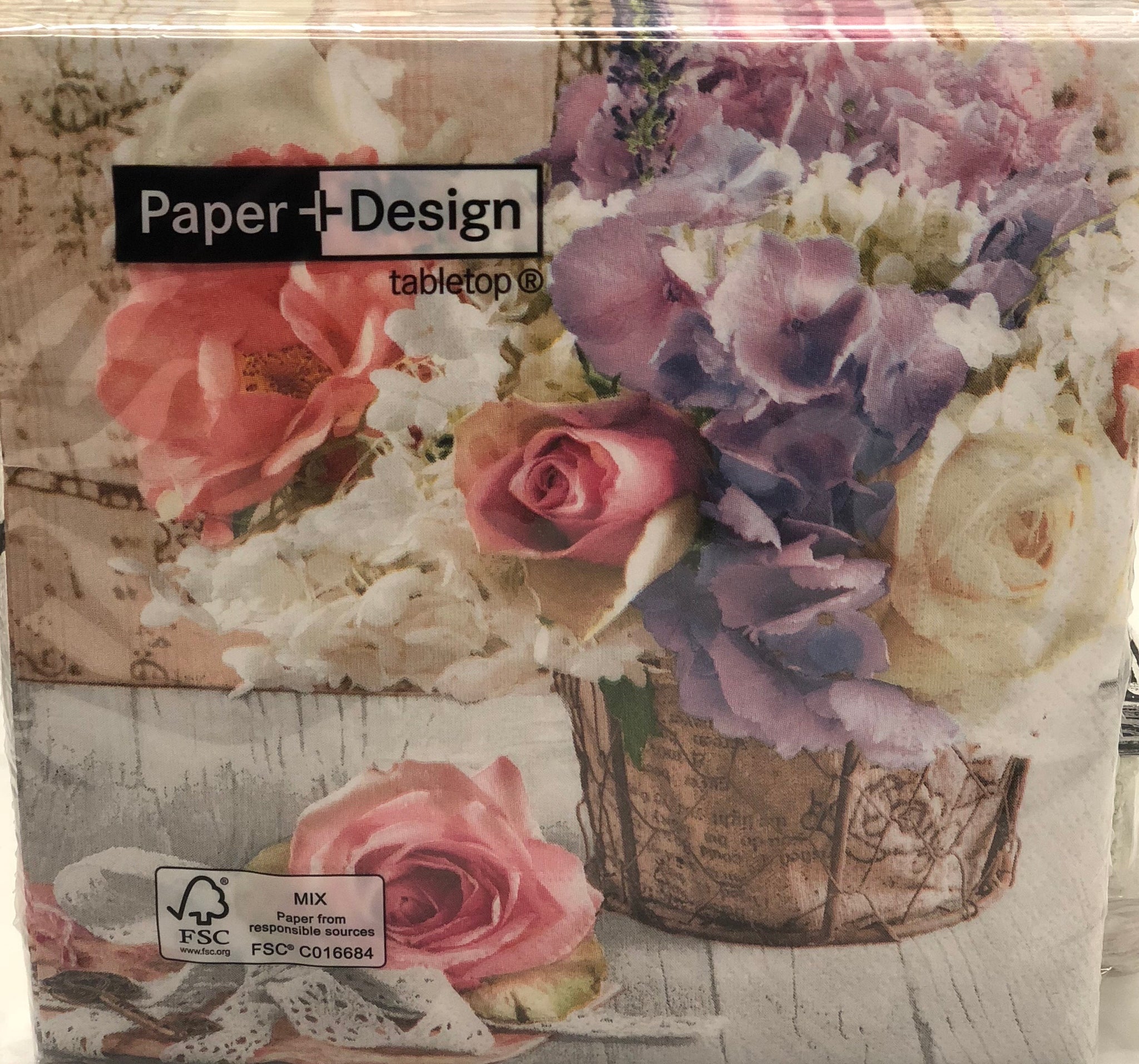 Luncheon Napkin -Romantic bouquet