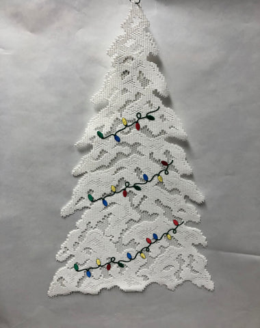 White Pine With Lights -Lace Wall Decor