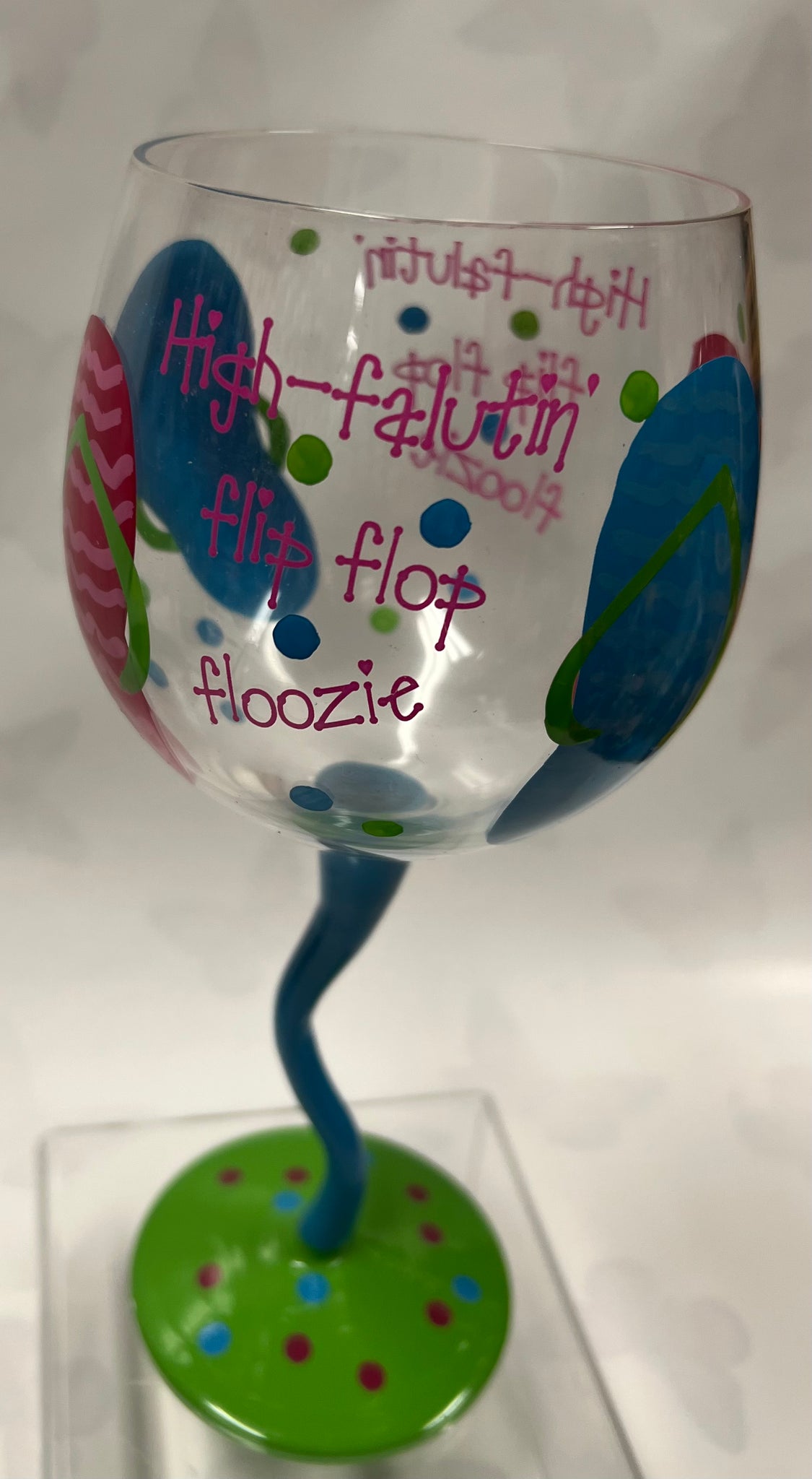 Flip Flop Floozie Wineglass