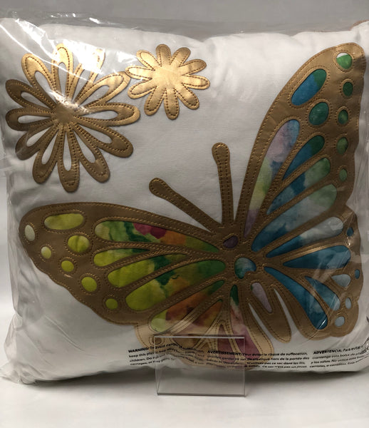 Water Colour Butterfly Pillow