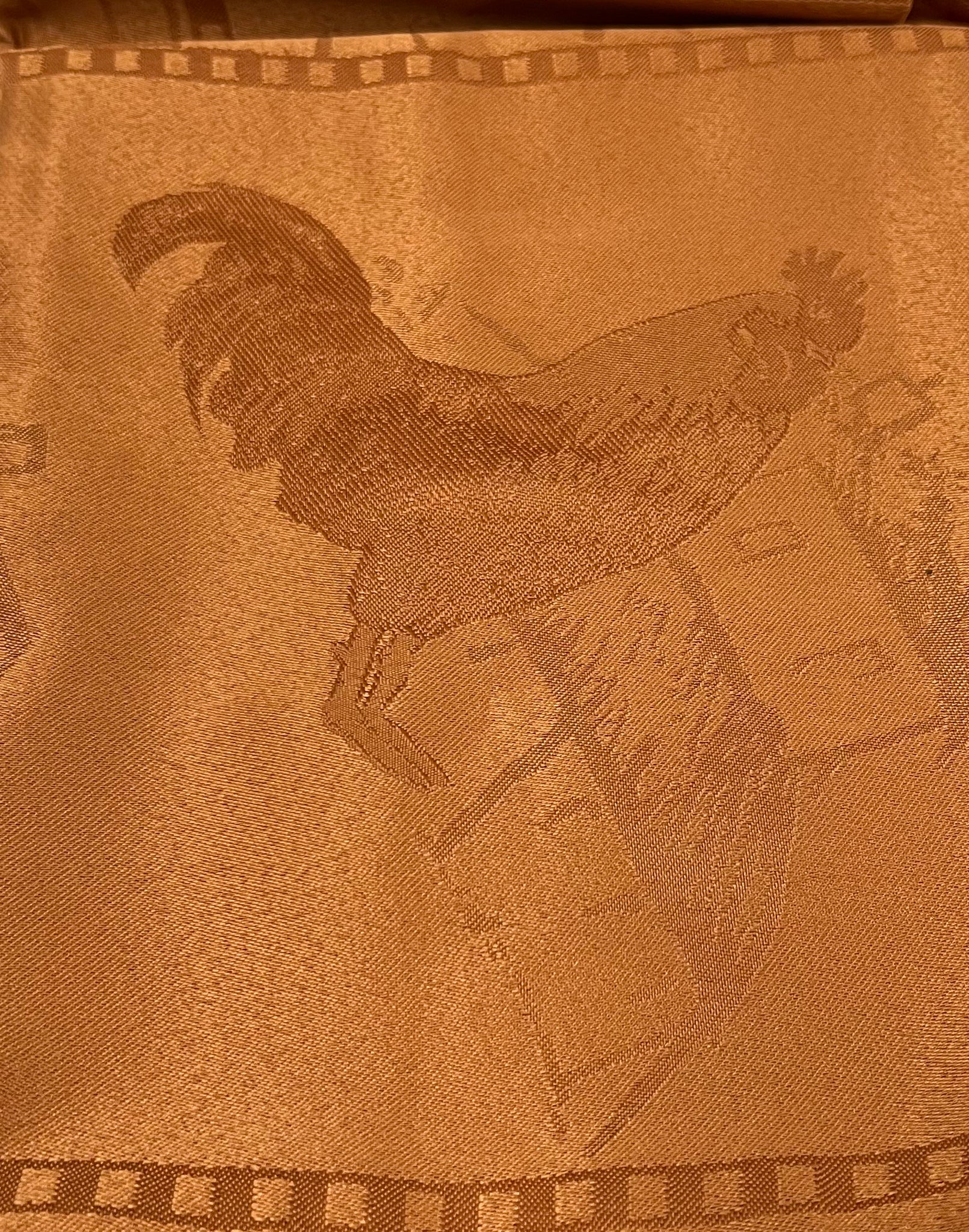 Table Cloth -Rooster -Copper