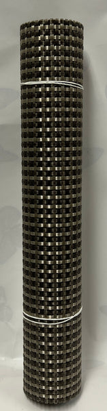 Woven Vinyl Table Runner -Brown/Taupe