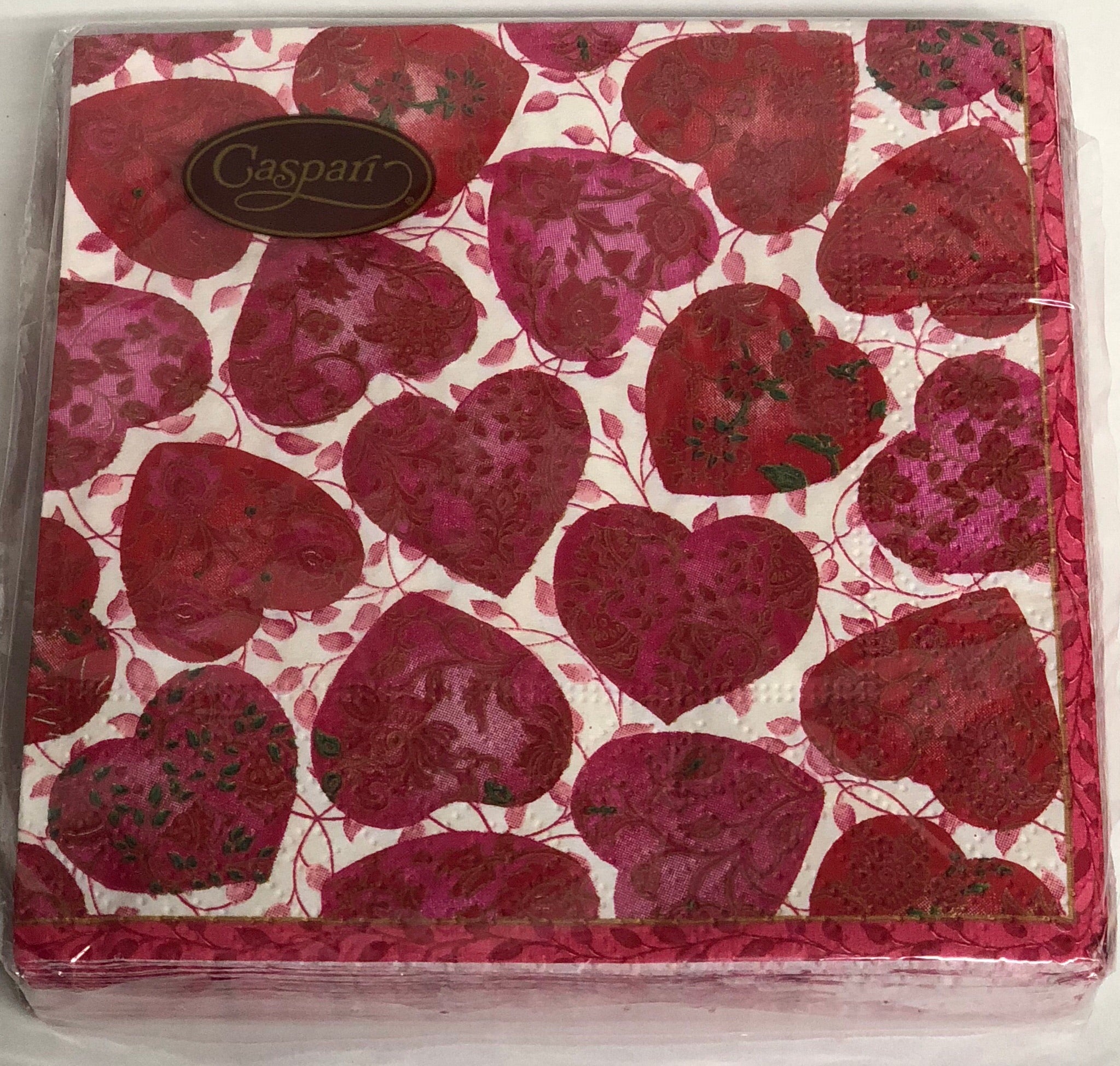 Cocktail Napkin- Floral Hearts