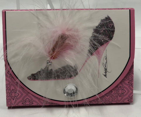 Head Over Heels -Notepad -Pink Silver Feather