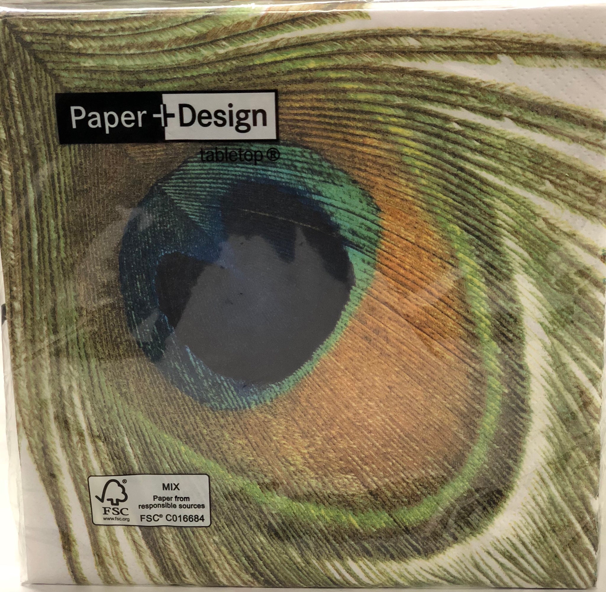 Luncheon Napkin -Peacock Feather