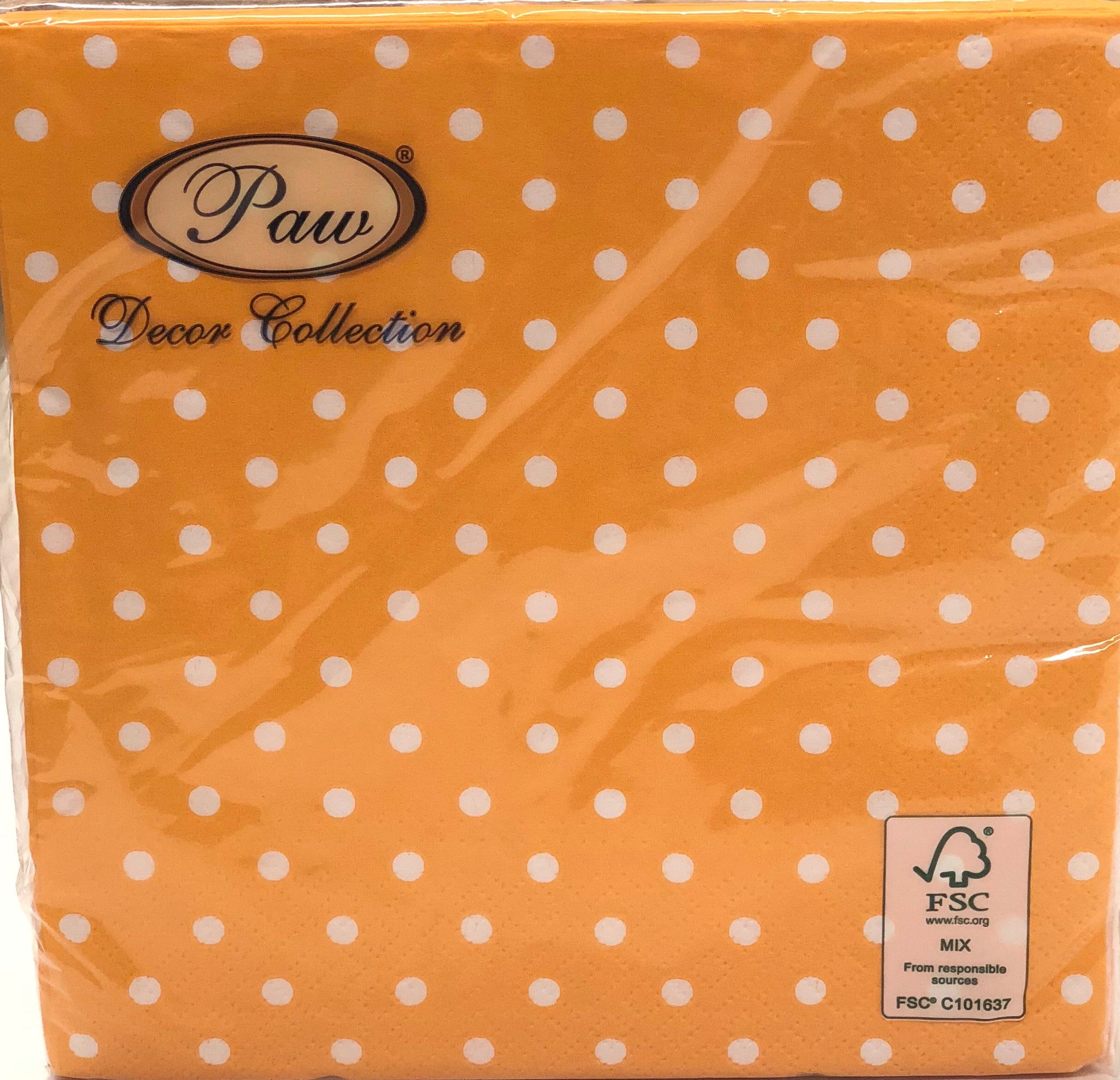 Luncheon Napkin -Golden Yellow -polka dots