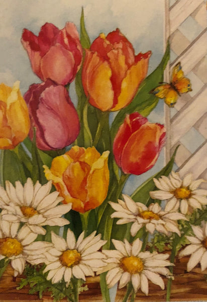 Fresh Tulips - Large Flag