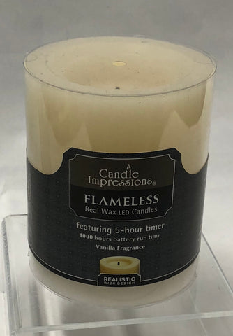 Candle Impressions -Battery Candle - Cream 4”
