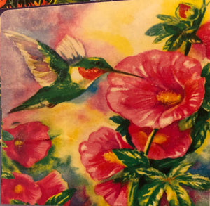 Hibiscus Hummer- Large Flag