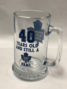 40 Year Leaf Fan Beer Glass