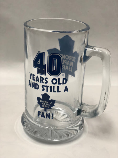 40 Year Leaf Fan Beer Glass