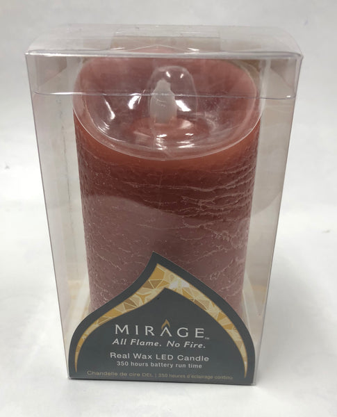 Mirage -Battery Candle -Rust Orange