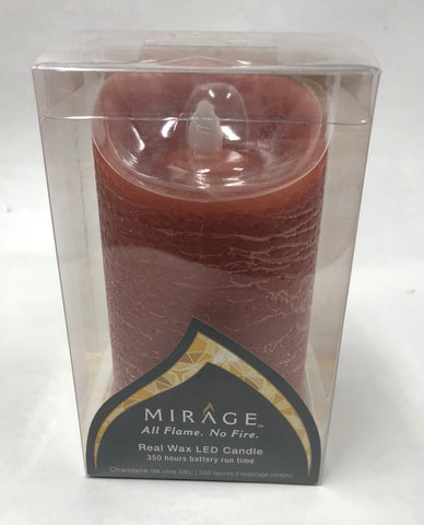 Mirage -Battery Candle -Rust Orange