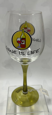 Wine Is Life Wineglass