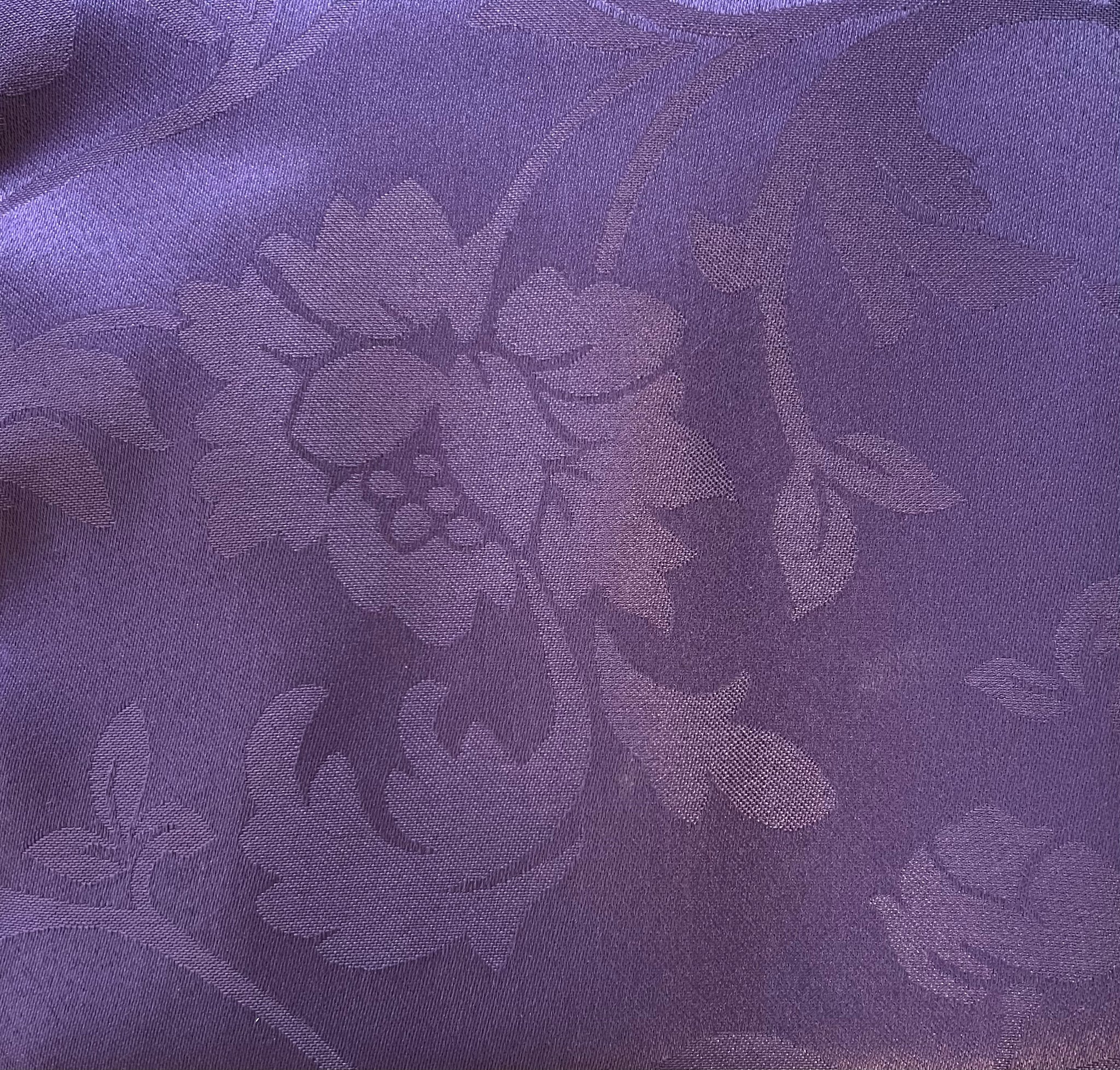Table Cloth -Crystal Damask - Purple
