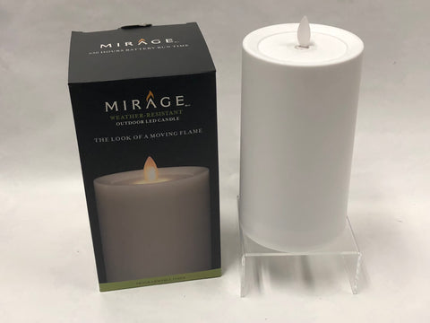 Mirage -Battery Candle -White -Outdoor
