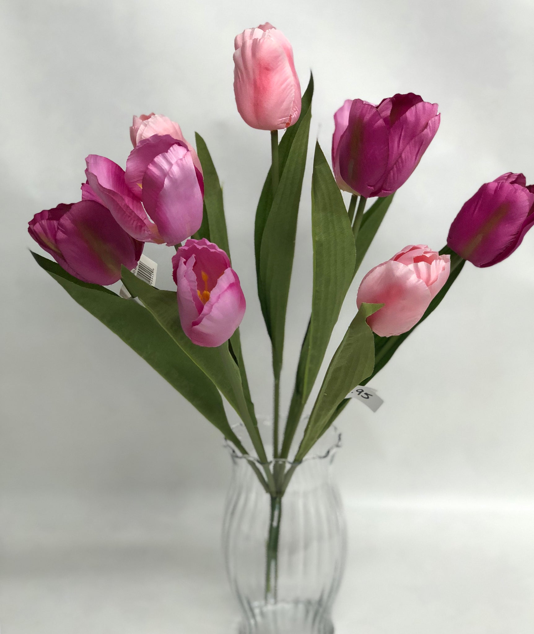 Two Tone Pink Tulip Bunch -Artificial