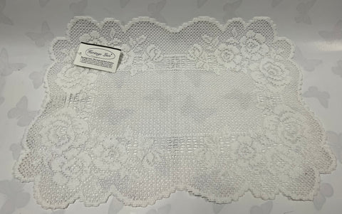 Placemat -English Country Rose -White