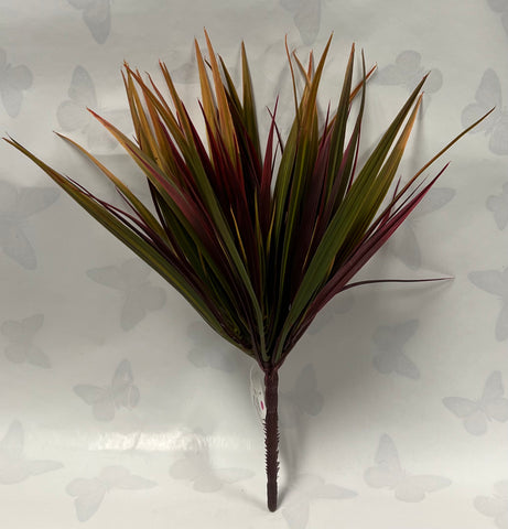 Plastic Wild Grass Bush -Burgundy/Fall