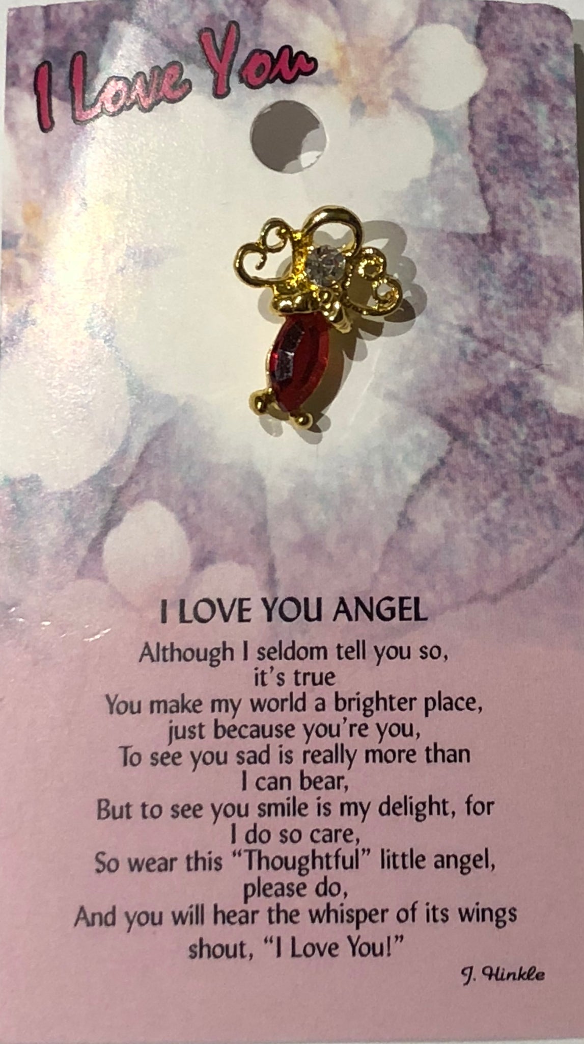 I Love You Angel Pin