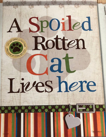 Spoiled Rotten Cat- Large Flag