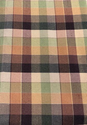 Table Cloth- Small Check- Green, Burgundy, Orange