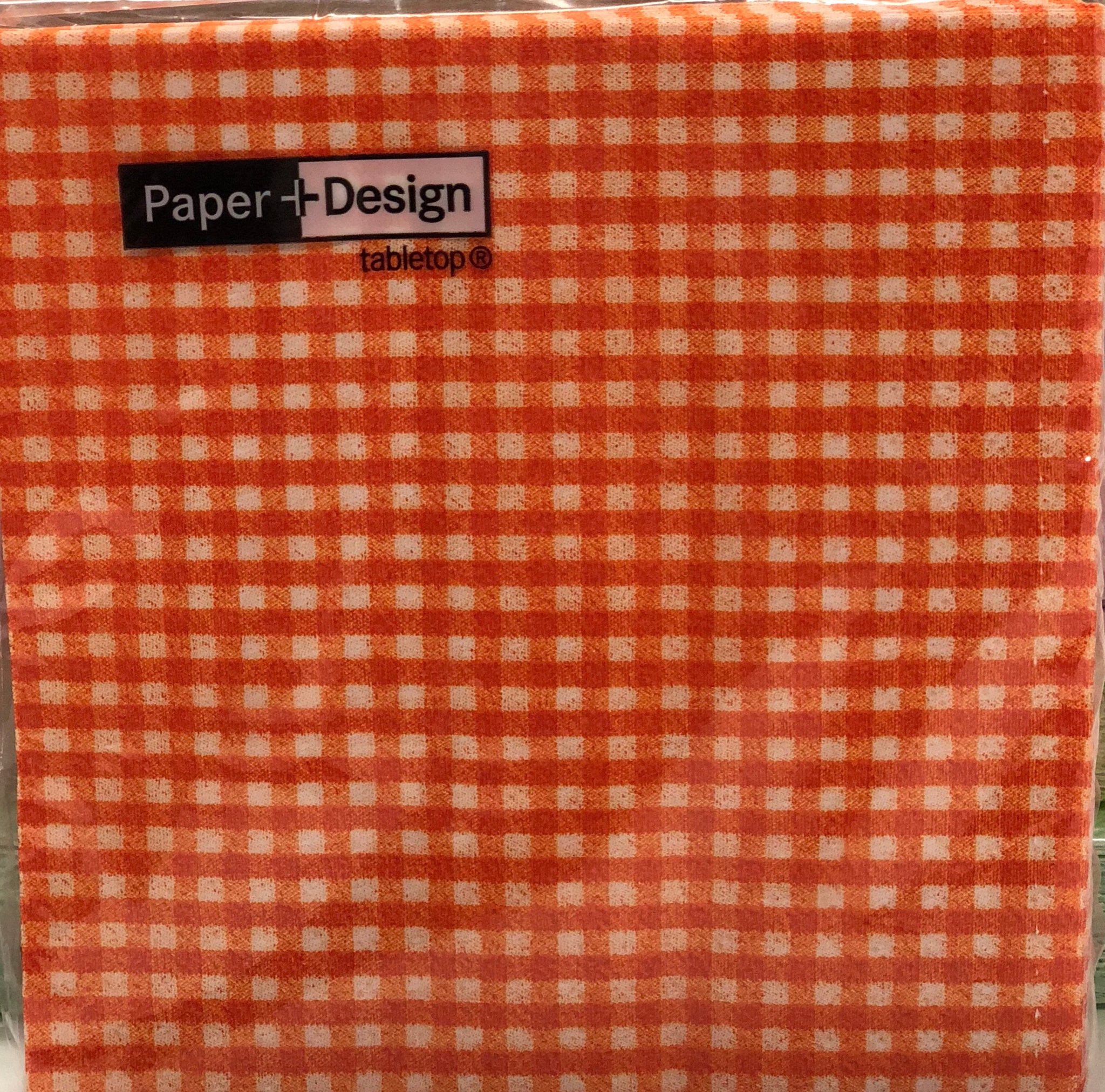 Cocktail Napkin- Vichy-Orange