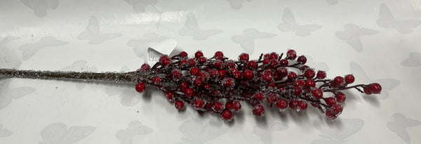 Iced Berry Branch “Outdoor” -Red