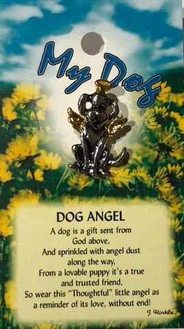 Dog Angel Pin