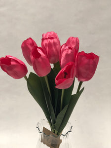 Hot Pink Tulip Bunch -Artificial