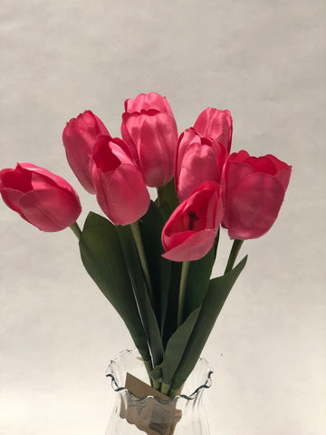 Hot Pink Tulip Bunch -Artificial