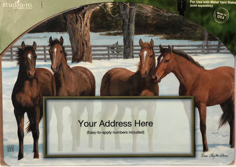 Magnetic Yard Sign -Winter Horse