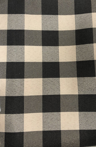 Table Cloth- Large Check- Black and Taupe