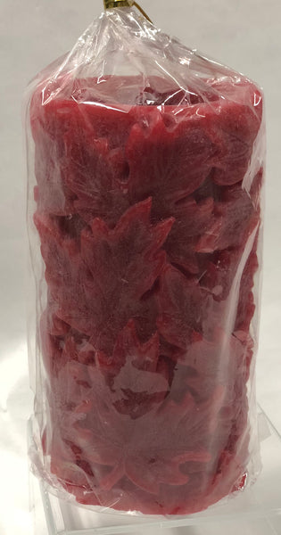 Candle Impressions -Battery Candle -Red Leaves