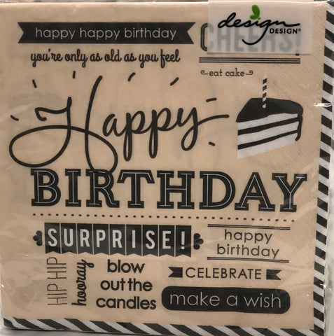 Luncheon Napkin -Birthday expressions