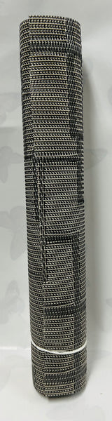 Woven Vinyl Table Runner -Grey and Black