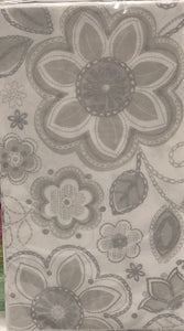 Guest Towel Napkin- Silver Embroidery