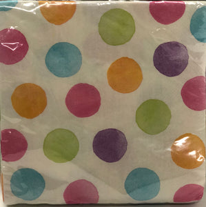 Cocktail Napkin- Soft Water Colour Dot